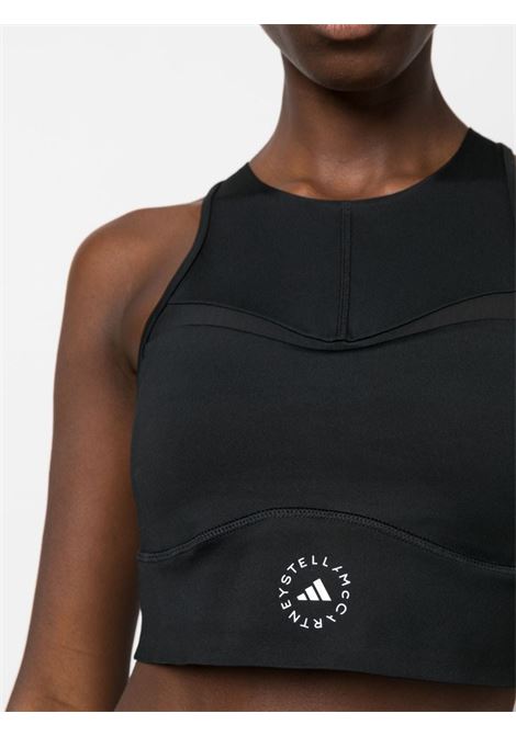 Top crop sportivo in nero - donna ADIDAS BY STELLA MC CARTNEY | IB5528BLK